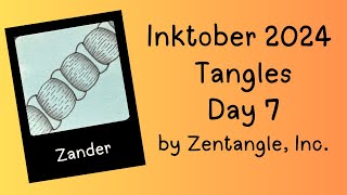 Inktober Tangles 2024 Day 7 Zander by Zentangle Inc [upl. by Nahsab]