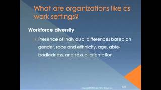 Introduction to Organizational Behavior Chapter 1 [upl. by Atteiram]