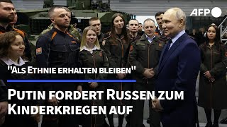 Putin fordert Russen zum Kinderkriegen auf  AFP [upl. by Ahseekal]