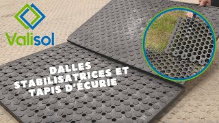 VALISOL dalles stabilisatrices et tapis décurie pour chevaux [upl. by Benjamin]