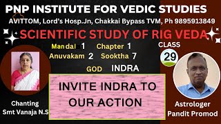 SCIENTIFIC STUDY OF RIG VEDAClass 29Mandal1Sooktha 71 to 10 Invite INDRA to our Action [upl. by Enecnarf]