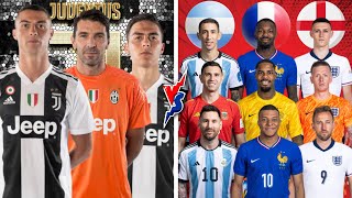 Ronaldo Dybala Buffon Juventus vs Argentina England France  Messi Mbappe Pickford Emi Martinez [upl. by Alomeda]