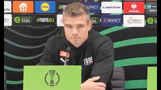 Pressekonferenz mit SK RapidTrainer Robert Klauß nach dem UECLSieg gegen den Noah Eriwan [upl. by Cogan]