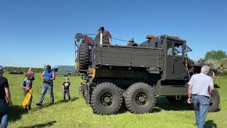 SCAMMELL EXPLORER RECOVERING SCANIA RUTLAND SHOW [upl. by Leinto]