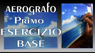 Aerografo prima volta totale principiante esercizi base [upl. by Raseta]