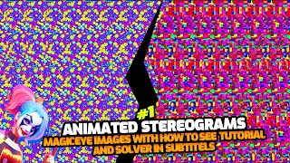 ANIMATED STEREOGRAMS 1 MAGIC EYE PICTURES WITH ANSWERS amp HOW TO SEE MAGIC EYE TUTORIAL magiceye [upl. by Swithin]