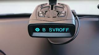 Whistler Radar Detector Model GT468GXi w firmware version 11C selftest sequence [upl. by Boigie]