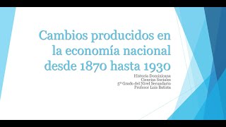 Economía dominicana del siglo XIX Profesor Luis Batista [upl. by Erdnad]