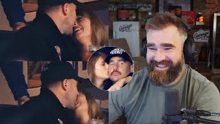 Jason Kelces Hilarious Reaction to Taylor Swift and Travis Kelces Stadium Kiss [upl. by Baelbeer]