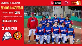 2024 0405 18h 30 CCAT 1ª Div Softbol CBS Barcelona  CB Viladecans [upl. by Zachar]