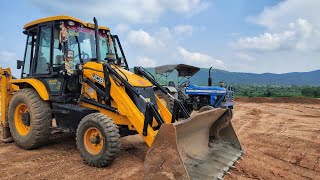 JCB Backhoe Loader and New Swaraj 855 Fe 5 Star First Time Work New Holland 3630 loading  jcb p30 [upl. by Millham203]