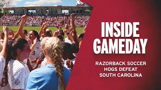 Inside Gameday Hogs Defeat South Carolina  RAZORBACK SOCCER [upl. by Enalb806]