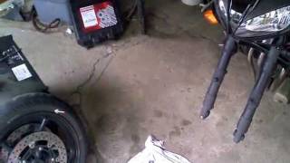 How to Remove the Front Wheel on a Yamaha FZ6 [upl. by Eineg675]