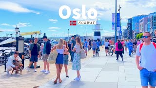 Oslo Norway 🇳🇴 Summer Walk 2022  4K60fps HDR  Walking Tour [upl. by Celestyna]