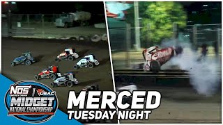 𝑯𝑰𝑮𝑯𝑳𝑰𝑮𝑯𝑻𝑺 USAC NOS Energy Drink National Midgets  Merced Speedway  November 21 2023 [upl. by Ived]