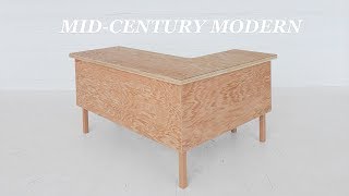 How To Build an LShaped Executive Desk  DIY Woodworking [upl. by Ade991]