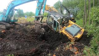 Kolejna UTOPIONA Koparka Liebherr 924  Excavator Stuck in Deep Mud 2022 [upl. by Angelina]