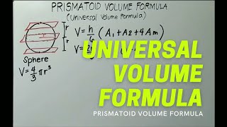 Prismatoid Volume Formula  Universal Volume Formula [upl. by Notxap]