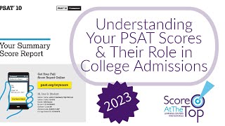 Understanding Your PSAT Scores amp Their Role in College Admissions [upl. by Henderson933]