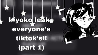 kiyoko leaking everyone’s tiktok’s part one  haikyuu text story FIRST VID EVER [upl. by Romney]