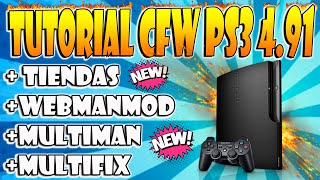 Tutorial Instalar CFW en PS3 491  Tiendas Multiman WebMAN  FIX Mltitiendas  el más Fácil de YT [upl. by Anomas]