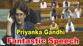 Priyanka Gandhi First Parliament Speech  INC Congress  kerala Wayanad MP  Lok Sabha [upl. by Ahar]