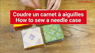 Tuto coudre un carnet à aiguilles  Sew a needle case [upl. by Trebuh385]