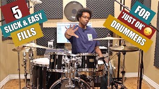 5 Slick amp Easy Fills For Just OK Drummers  Practice Aid Video [upl. by Fast]