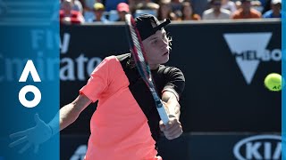 Stefanos Tsitsipas v Denis Shapovalov match highlights 1R  Australian Open 2018 [upl. by Nairde]