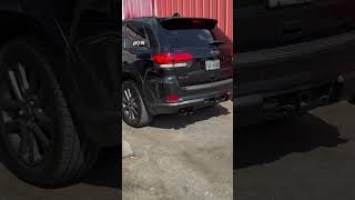 2018 57 Jeep Grand Cherokee gets quad tips Resonator amp Muffler Delete jeep mopar exhaust fyp [upl. by Poree]