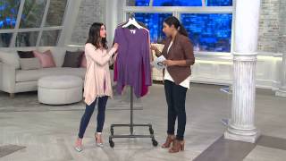 LOGO by Lori Goldstein Cotton Cashmere Exposed Seams Knit Cardigan with Gabrielle Kerr [upl. by Baily]