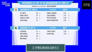 Riddings CC 1st XI v Quarndon CC 2nd XI [upl. by Ahsinrats]