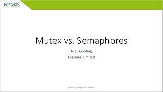 Mutex vs Semaphores [upl. by Eltsirc]