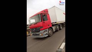 Red Benz Truck Trailer shorts truck busmania bismania keretaapi xalamchennil benztruck [upl. by Cyrilla]