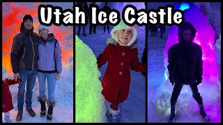 Utah Ice Castles  First time seeing snow [upl. by Chiarra]