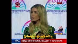 Ivanka Trump supporting Tel Laga Lo Dabur Ka in front of PM Modi [upl. by Puett]