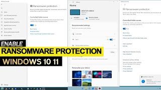 Setting Ransomware Protection on Windows 10 Windows 11 [upl. by Eemia]