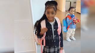 Cardi Bs Adorable Kids Get Ready for Back to School 😀🏫 celebrity cardiboffset entertainment [upl. by Aihsenek]