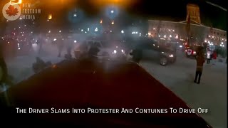 Freedom Convoy Protestor Hit and Run  4 injured Driver Arrested Winnipeg  February 5th 2022 [upl. by Sadowski]