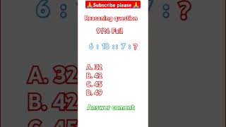 Reasoning questions 💭 Deepak All subject Classes maths reasoning shortvideo trending [upl. by Nonnerb]
