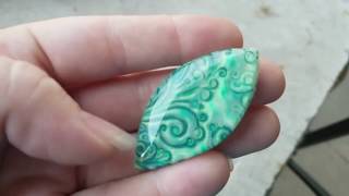 Doming Resin on Polyclay Cabs [upl. by Elraet440]