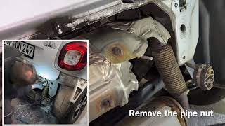 How to remove exhaust gas line muffler silencer Tailpipe and exhaust Smart ForTwo DIY [upl. by Minton]