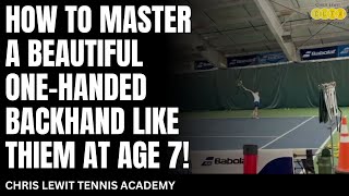 How to Master a Beautiful OneHanded Backhand Like Thiem at Age 7 [upl. by Thad868]