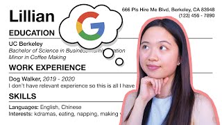 The resume that got me into Google as a businessmarketing intern  resume tips amp advice [upl. by Rosalinda553]