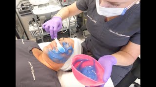 Dermaplaning experience with HydroJelly Mask  FULL Application and Removal [upl. by Aitercal336]