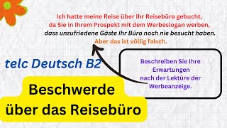 Beschwerde über das Reisebüro telc Deutsch B2 Schreiben briefschreiben  telcb2 [upl. by Ruffi]