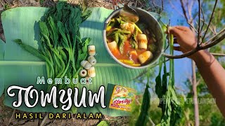 how to make tom yum soup  How to Make Perfect Tom Yum Soup in nature  asmr natural sounds [upl. by Arol]