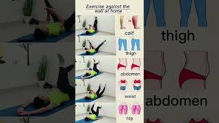 Exercises Against The Wall At Home  Best 4 workout  Calf amp Waist burn Workout womensworkout [upl. by Nirrok908]