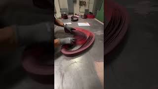 manufacturing some sanding belts🤙🏽 abrasives manufacturing production sandpaper [upl. by Brockie]