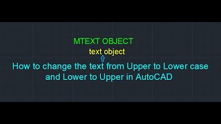 How to change text case in Autocad  TCASE command Autocad [upl. by Ssalguod]